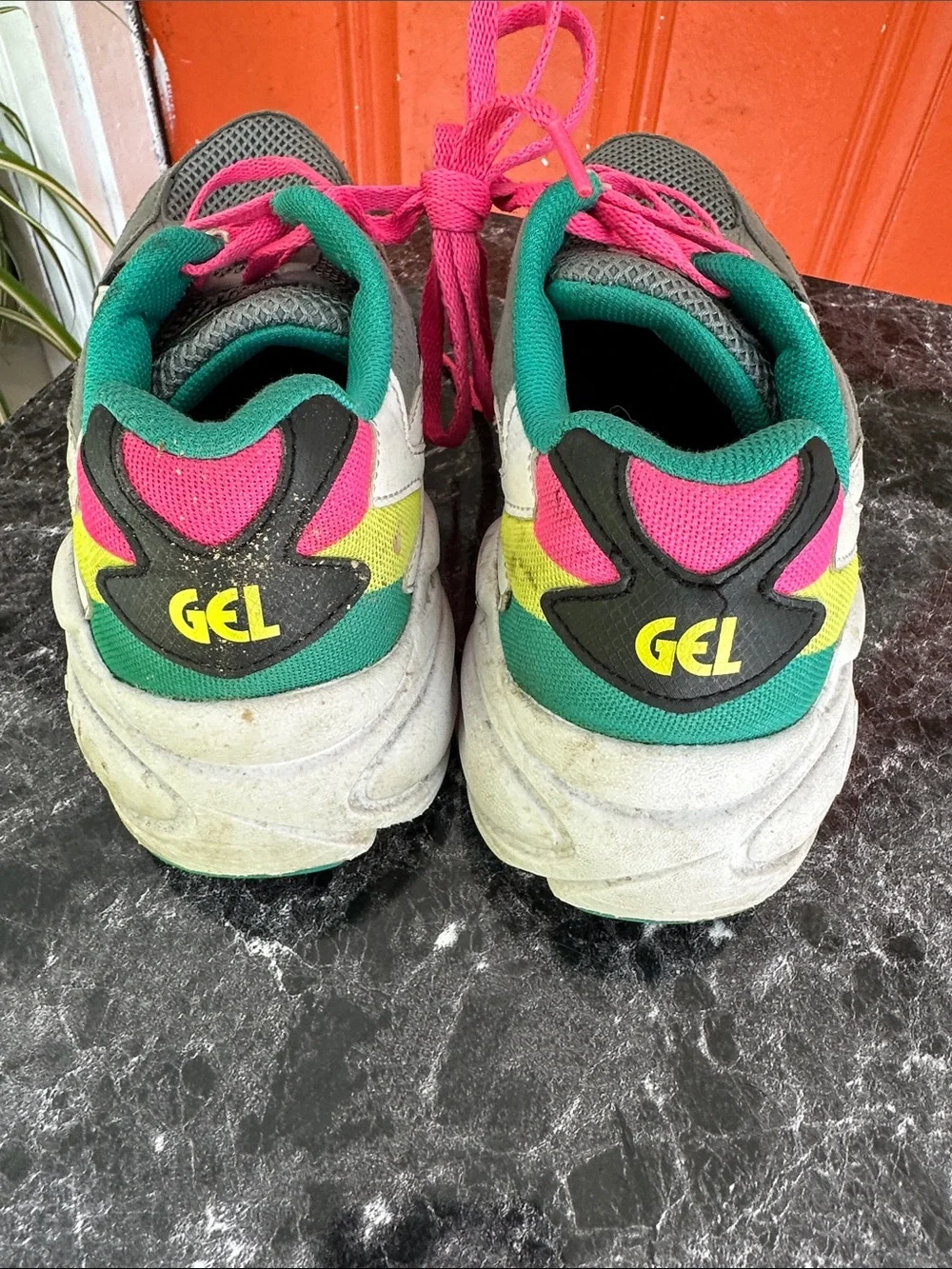 Asics Gray, Pink & Green Women's Athletic Sneakers